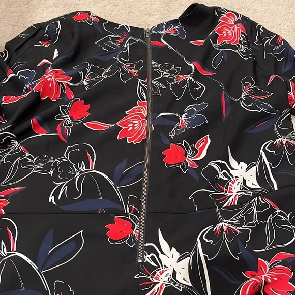 Halogen floral long sleeve A-line dress - Picture 5 of 9